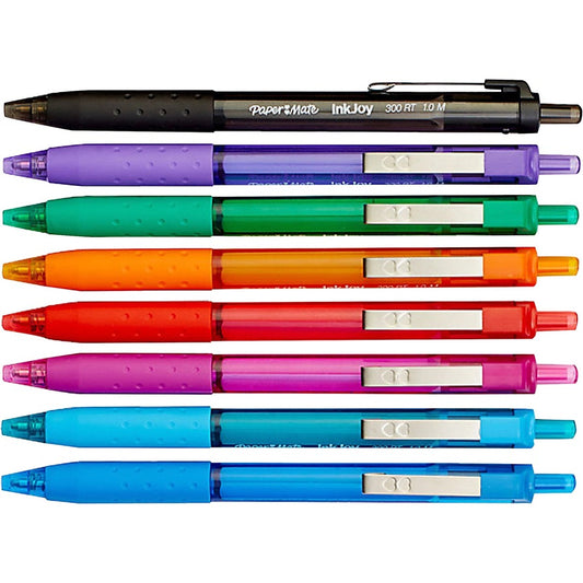 Paper Mate Inkjoy 300 RT Ballpoint Pens, Assorted, 8/Pack