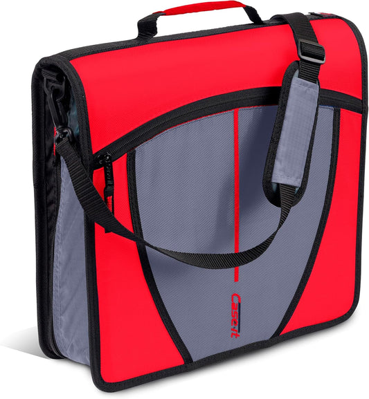 Large Zippered 3-Ring Binder, 3" Capacity, Assorted Colors