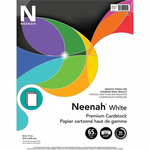 Neenah Premium Paper, 8.5" x 11", White Cardstock