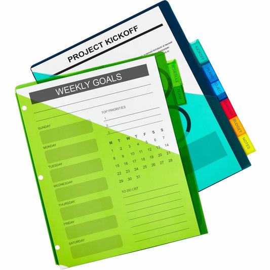 8-Tab Plastic Pocket Dividers
