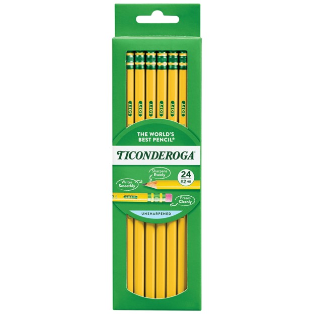 Dixon Ticonderoga Premium Wood Pencils, 2 HB, 24 Count