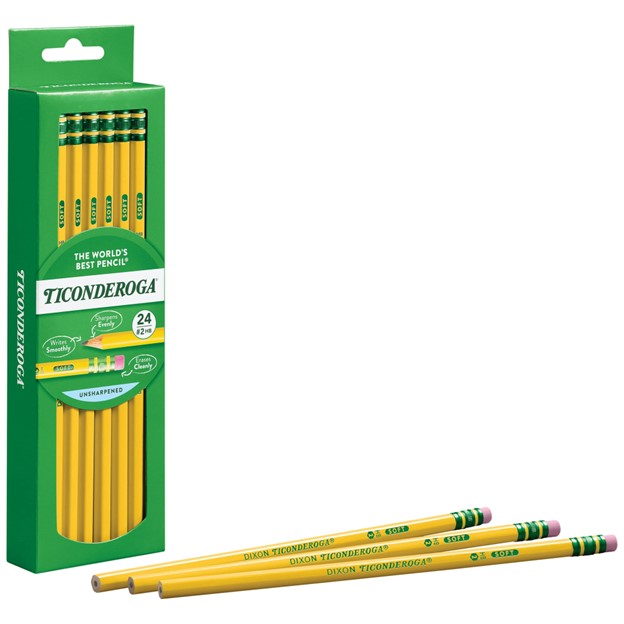 Dixon Ticonderoga Premium Wood Pencils, 2 HB, 24 Count