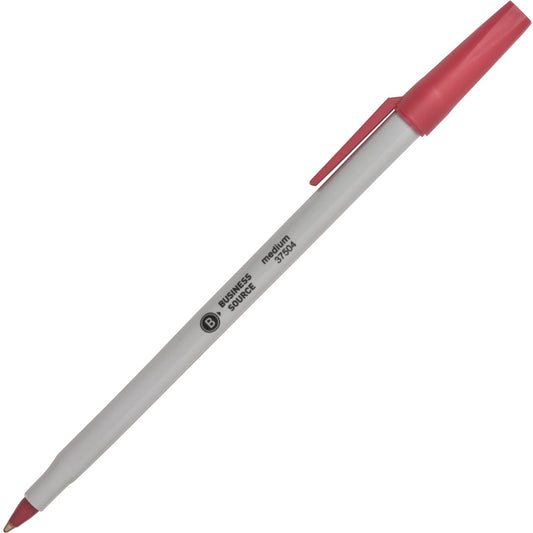 Medium Point Ballpoint Stick Pen, Red