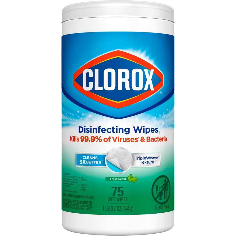 Clorox Disinfecting Cleaning Wipes, Large Canister