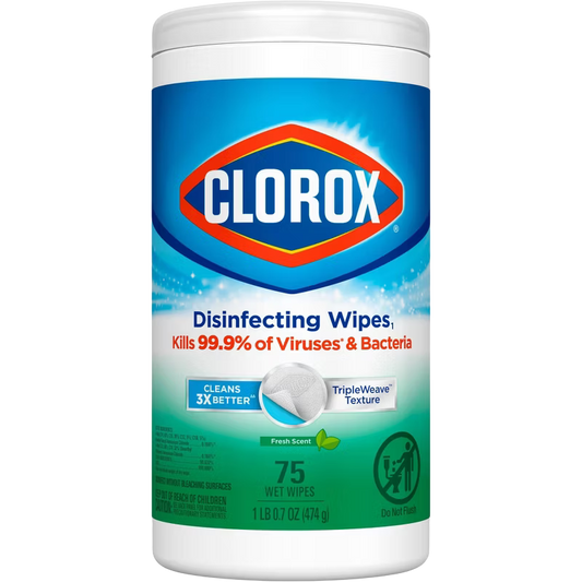 Clorox Disinfecting Cleaning Wipes, Large Canister