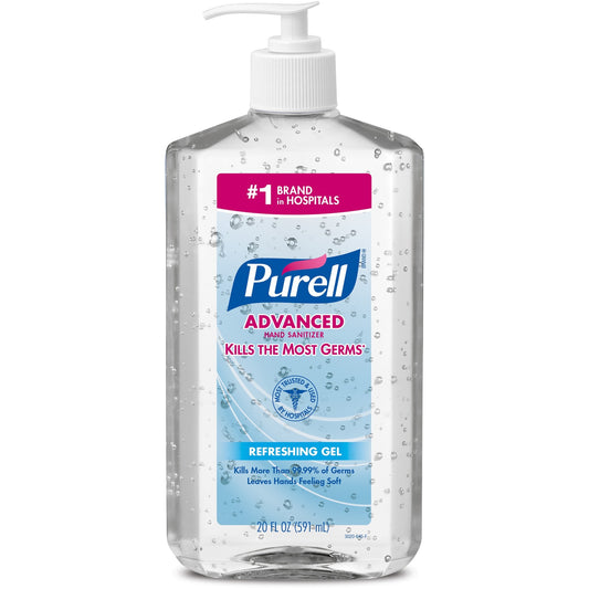 PURELL Advanced Refreshing Hand Sanitizer Gel, 20 oz Pump Bottle