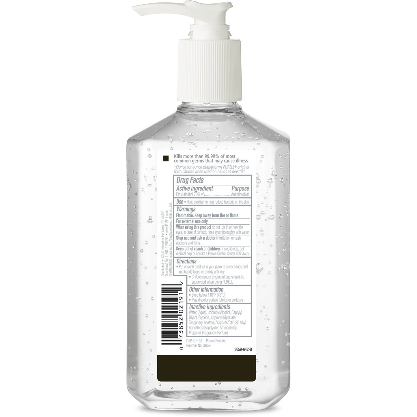 PURELL Advanced Hand Sanitizer Gel, 12 oz Pump Bottle