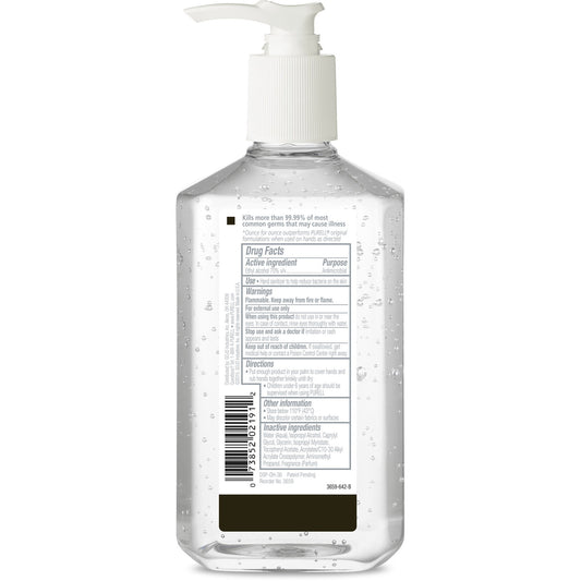 PURELL Advanced Hand Sanitizer Gel, 12 oz Pump Bottle