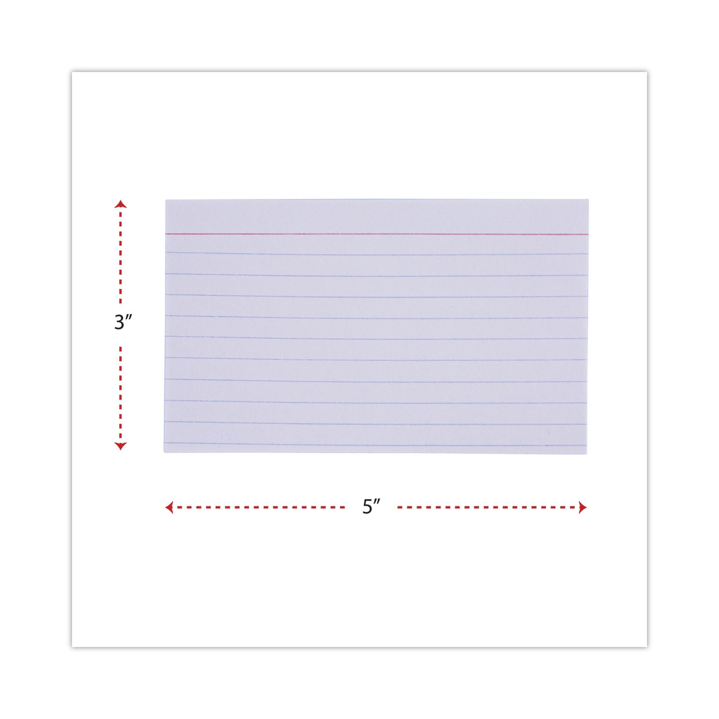 Ruled Index Cards, 3 x 5, 100/Pack