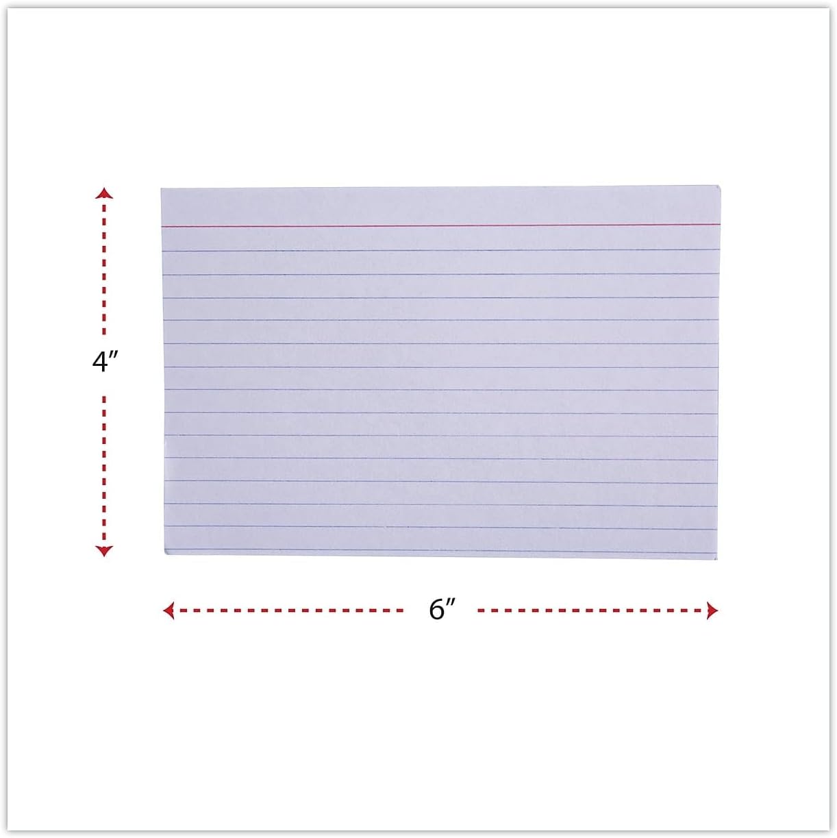 Ruled Index Cards, 4 x 6, 100/Pack
