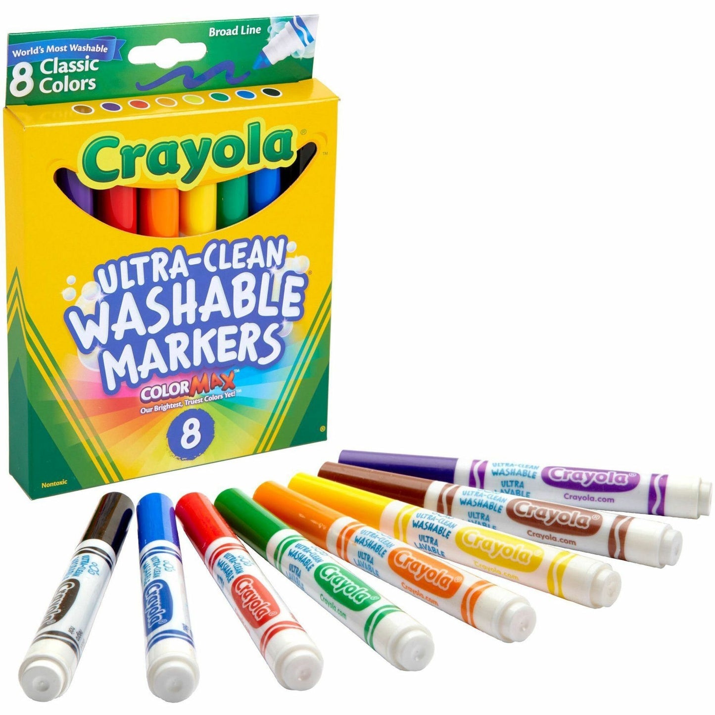 Crayola Classic Washable Markers, 8/Set
