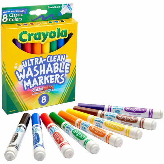 Crayola Classic Washable Markers, 8/Set