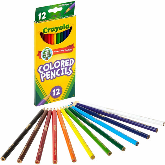 Crayola Pre-Sharpened Colored Pencils, 12/Box (68-4012)