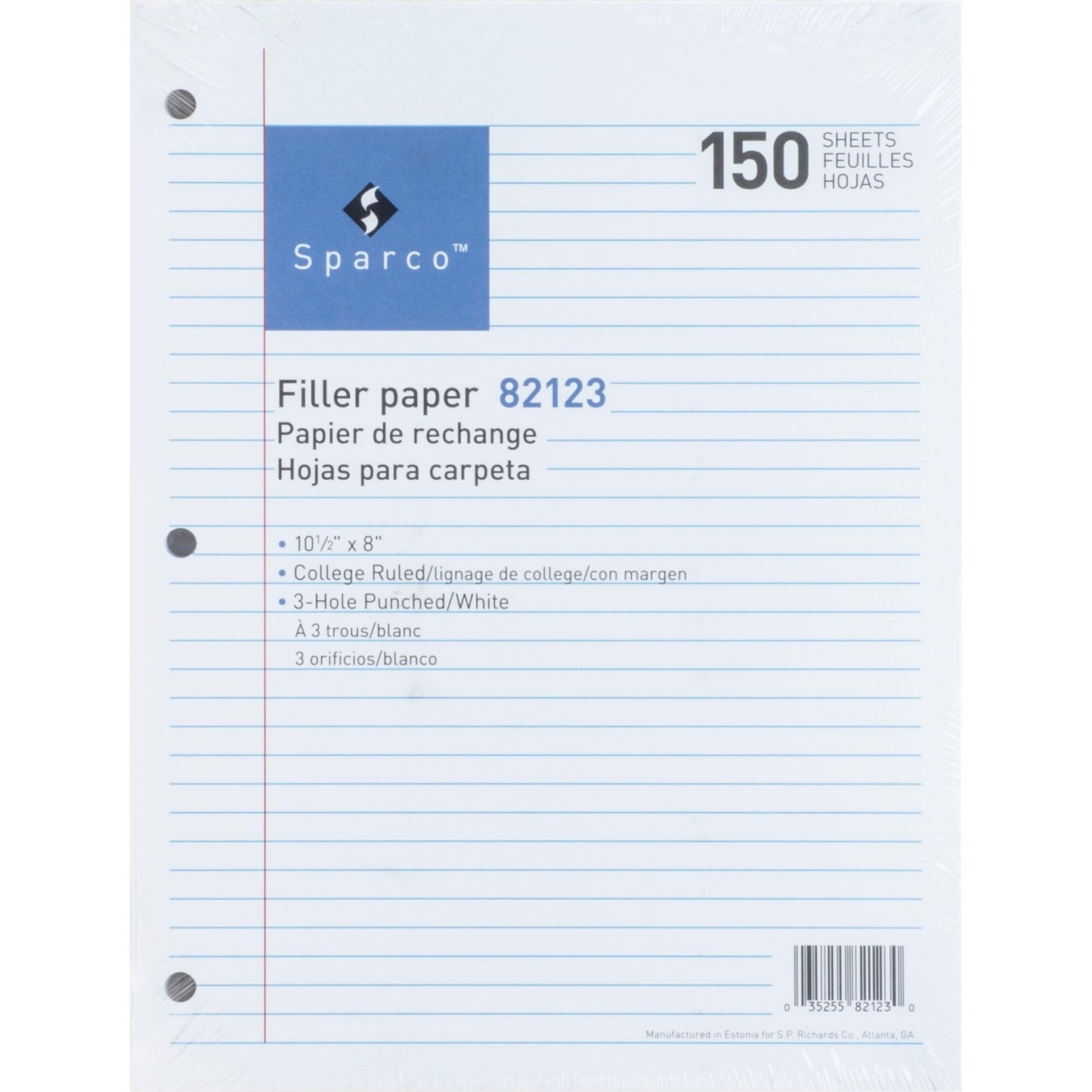 3-hole Punched College Ruled Notebook Paper