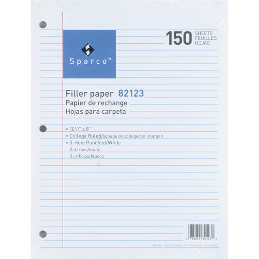 3-hole Punched College Ruled Notebook Paper