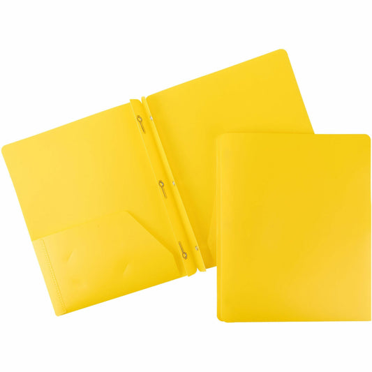 Two Pocket Plastic Folder with Fasteners