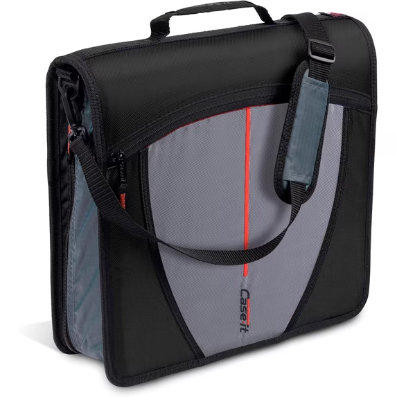 Large Zippered 3-Ring Binder, 3" Capacity, Assorted Colors