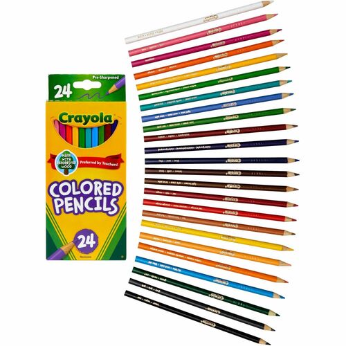 Crayola Pre-Sharpened Colored Pencils, 24/Box (68-4024)