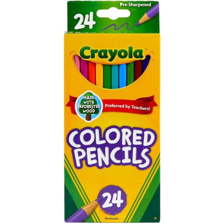Crayola Pre-Sharpened Colored Pencils, 24/Box (68-4024)