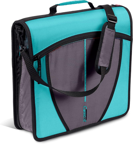 Large Zippered 3-Ring Binder, 3" Capacity, Assorted Colors