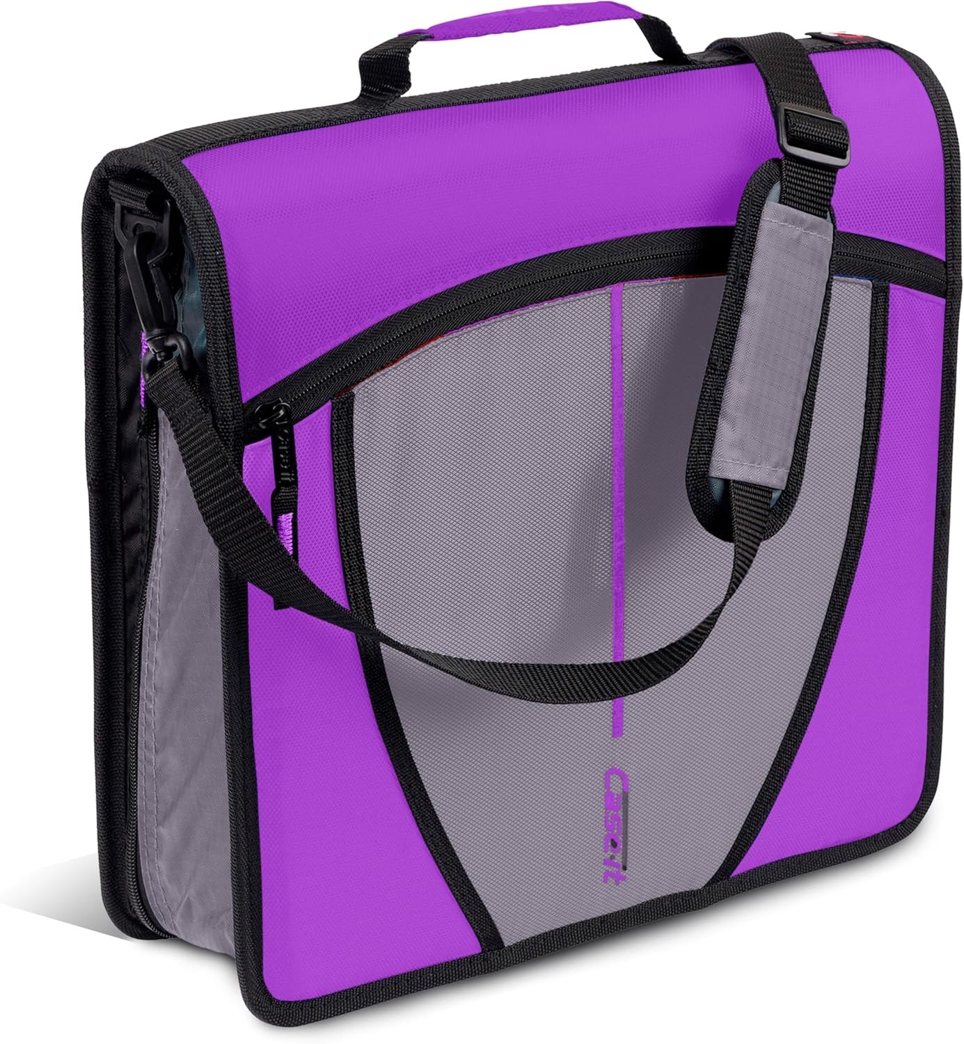 Large Zippered 3-Ring Binder, 3" Capacity, Assorted Colors