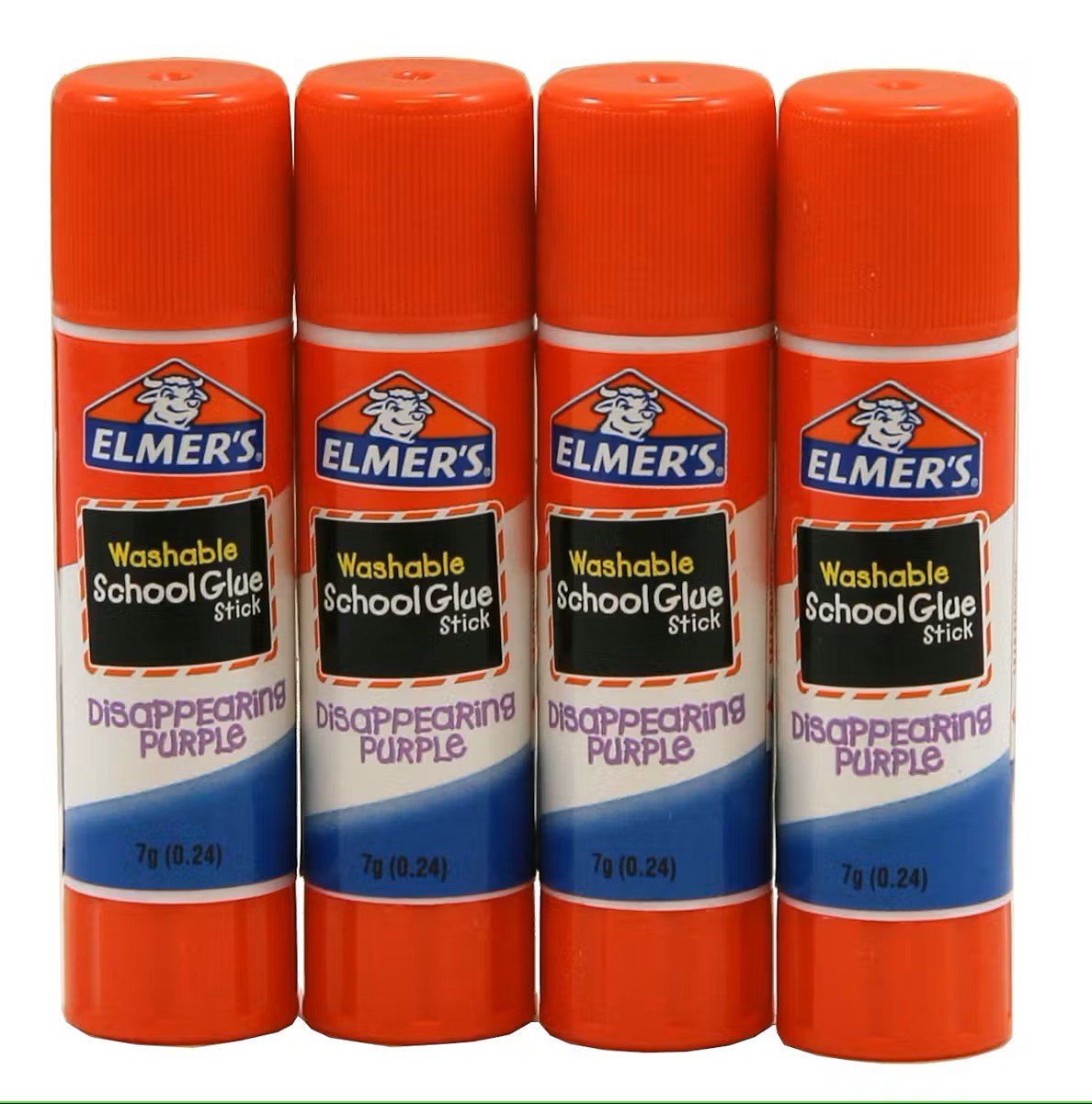 Elmer's Disappearing Purple School Glue Sticks, 4/Pack