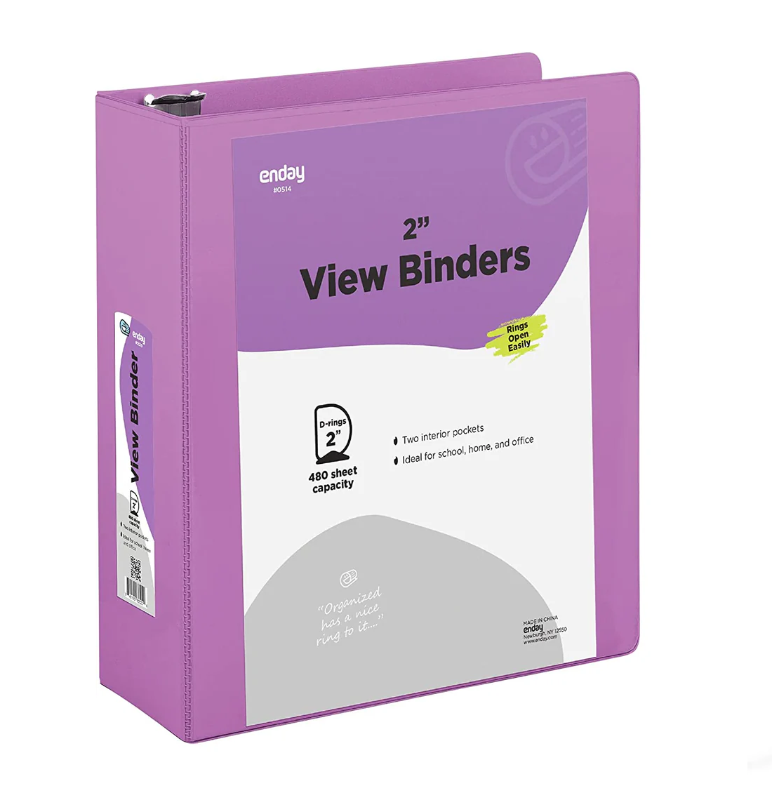 2" Clear View Binder, Assorted Colors