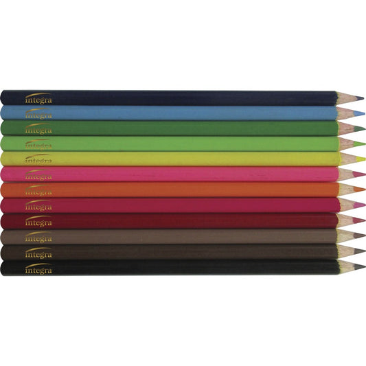 Pre-Sharpened Woodcase Colored Pencils, Assorted, 12/Pack