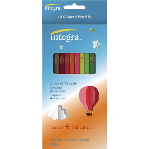 Pre-Sharpened Woodcase Colored Pencils, Assorted, 12/Pack