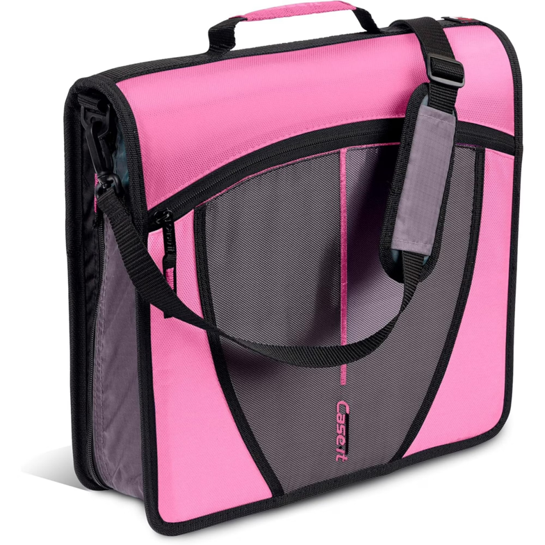 Large Zippered 3-Ring Binder, 3" Capacity, Assorted Colors