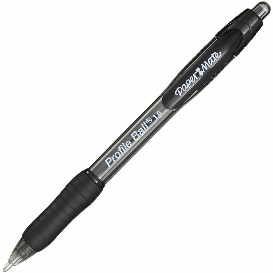 Paper Mate Profile Retractable Ballpoint Pen, Black, 4/Pack