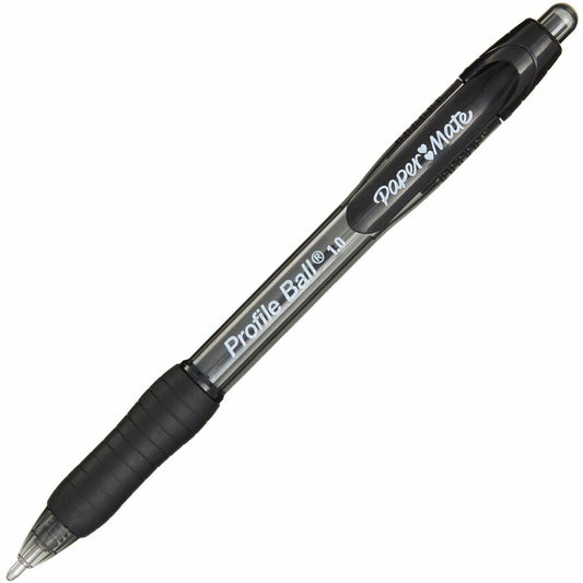 Paper Mate Profile Retractable Ballpoint Pen, Black, 4/Pack