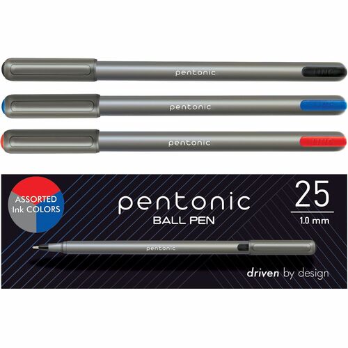Pentonic Ballpoint Pen Set, 25/Pack