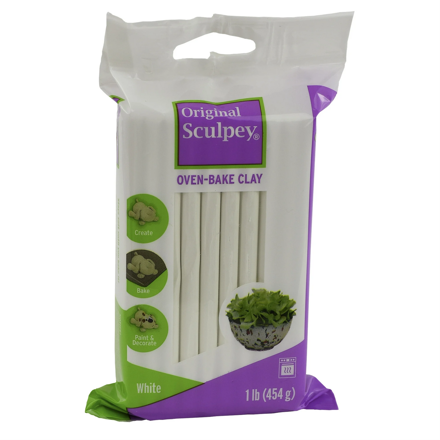 Sculpey Oven Bake White Polymer Clay, 1lb.
