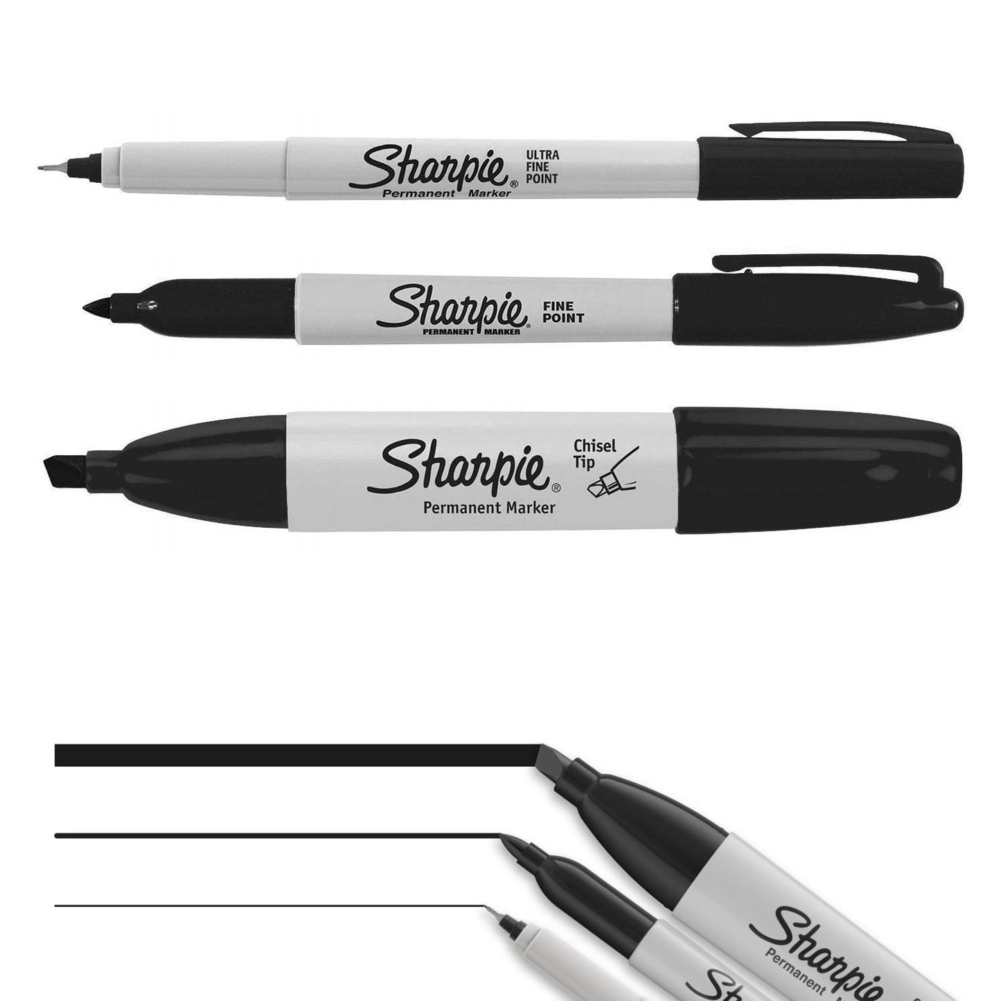 Sharpie Variety Tip Markers Set - Black
