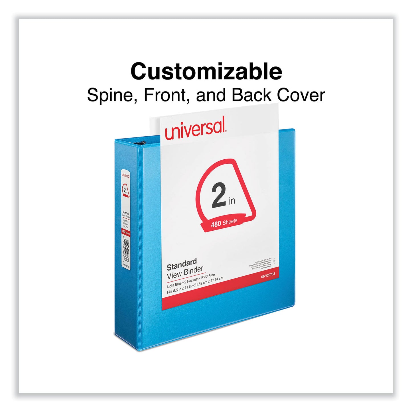 2" Clear View Binder, Assorted Colors