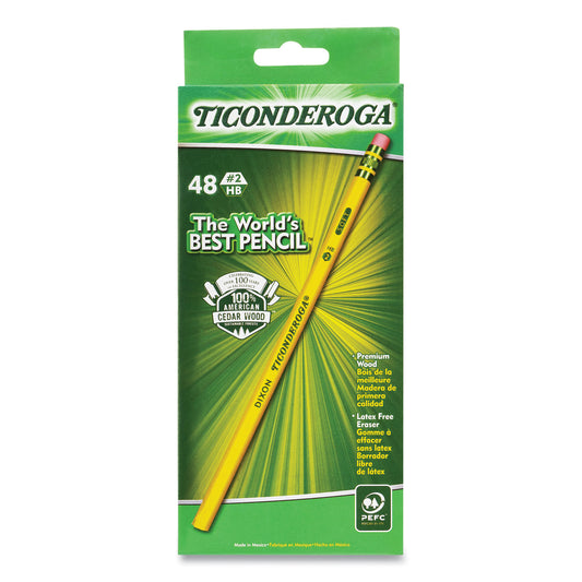 Dixon Ticonderoga Premium Wood Pencils, 2 HB, 48 Count